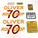 Oliver 70 Row Crop: Mylar Decal Set