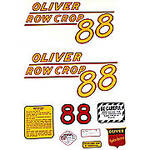 Oliver 88 Row Crop: Mylar Decal Set