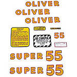 Oliver Super 55: Mylar Decal Set