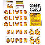 Oliver Super 66: Mylar Decal Set