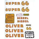Oliver Super 66 Diesel: Mylar Decal Set