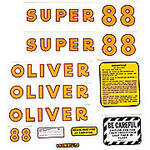 Oliver Super 88: Mylar Decal Set