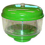 Precleaner Kit: metal lid with brass nut, plastic bowl, &amp; metal base