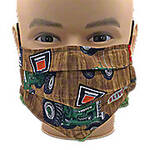 Oliver Tractor and Logo Pleated Style Face Mask