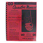 M &amp; W Hand Clutch Reprint Operators Manual &amp; Parts List