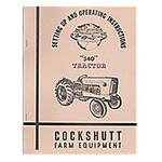 Operators Manual Reprint: Cockshutt 540