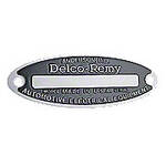 Blank Starter Tag, Generator Tag, Or Distributor Tag For 6 Volt Delco Remy With 2 Rivets