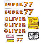 Oliver Super 77: Mylar Decal Set