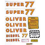 Oliver Super 77 Diesel: Mylar Decal Set
