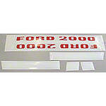 Ford 2000 3 Cyl 1968-74: mylar Decal Set