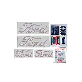 Ford 9N, 2N, 8N: Mylar Decal Set (10-Piece Warning And Miscellaneous Decals, including hood and fender decals)
