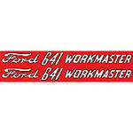 Ford 641 Workmaster:  Mylar Hood Decals, Pair
