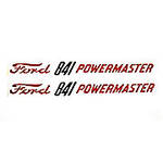Ford 841 Powermaster: Mylar Decals Hood Pair