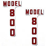 Ford 800: Mylar Hood Decals, Pair