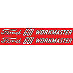 Ford 601 Workmaster: Mylar Hood Decals, Pair