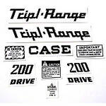 Case 200 Triple Range:  Mylar Decal Set