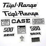 Case 500 Triple Range: Mylar Decal Set