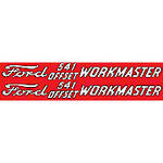 Ford 541 Offset Workmaster: Set Of 2 Mylar Decals
