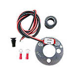 Electronic Ignition II Conversion Kit, 12 volt negative ground 4 Cyl Delco distributor with clip mounted cap