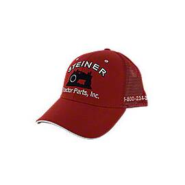 Red Mesh Cap, Steiner Tractor Parts, Inc. Baseball Hat