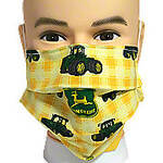 John Deere Tractor Pleated Face Mask