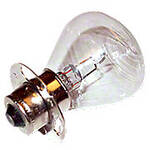 6 Volt, single contact Headlight Bulb with ring